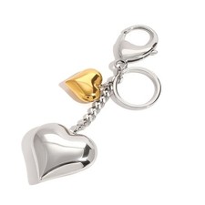 Heart Keychain Gold And Sliver Heart KeyChain For Car Keys Bag Charms Purse