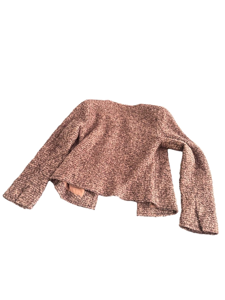 Chaqueta para mujer Elan mezcla de lana marrón talla grande Foto 3 de 3