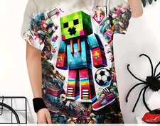 Boys T Shirt And Short Set, Size 11-12y Quick Ship   3d Print