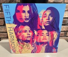 FIFTH HARMONY " Self-Titled " 5th Signed LP  Autographed 4 Members! Blue Swirl