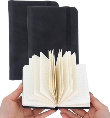 3 Stück Mini Notizbuch A7 Leder Notizbuch Klein Notebook Pocketbook Kleines 