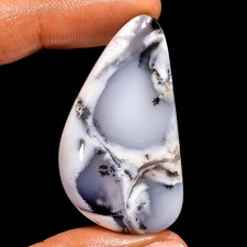 45,5 kt natürlicher Dendrit Opal ausgefallene Form Cabochon loser Edelstein 4...