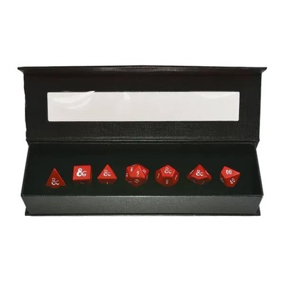 Ultra Pro Heavy Metal Red & White RPG Dice Set für Dungeons & Dragons  