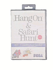 Hang-On / Safari Hunt Sega Master System EC Vintage Video Game w/ books, poster