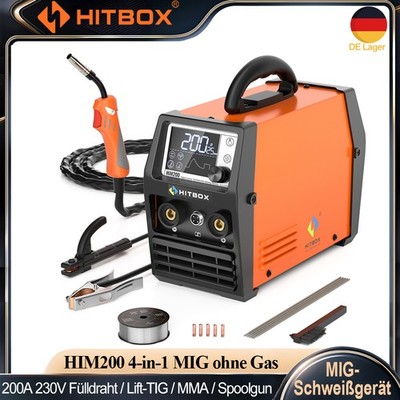Professionelles HITBOX 4in1 140A MIG-Schweißgerät Gaslos MMA Lift TIG Spool Gun