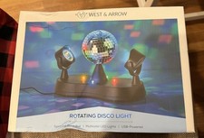 West  Arrow Rotating LED Disco Ball Light Spinning Ball Multicolor Lights NEW