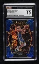 2021 Select Premier Level Blue Shimmer Prizm Stephen Curry #121 CGC 10 Gem Mint