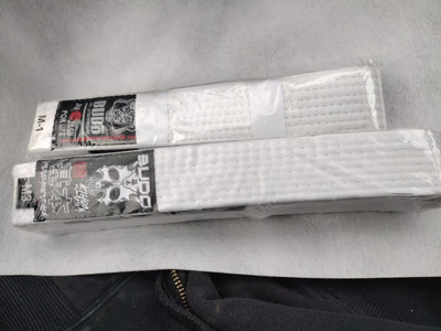 Jiu Jitsu Martial Arts White Belts - Lot Of 2 - Budo Brand - M-1 & M3