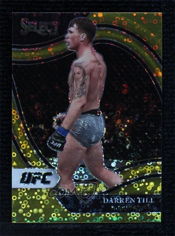 2021 Panini Select UFC Octagonside Gold Disco Prizm 1/10 Darren Till #274 18f3