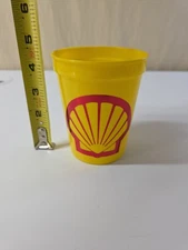 Vintage 80-90's Formula Shell Gasoline Tumbler Yellow Nissan 240SX Fiero Datsun