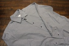 Eton Shirt Mens 16.5 34/35 Blue Gingham Slim Fit Dress Long Cotton Luxury