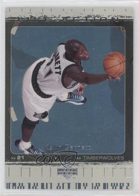 2000-01 Upper Deck Game Jersey Edition Live Action Kevin Garnett #LA1 HOF gb9