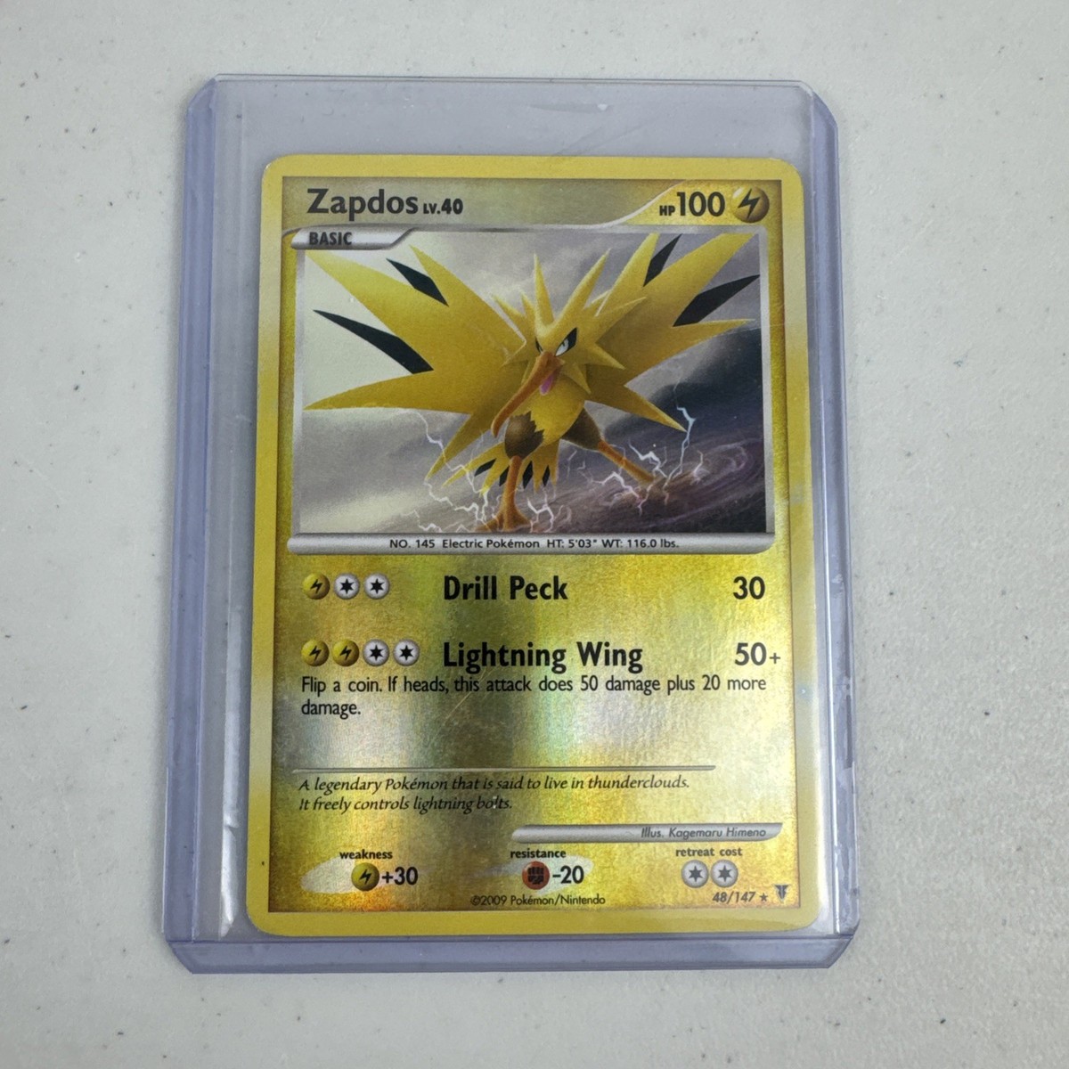 Pokémon TCG Zapdos 48/147 Supreme Victors Reverse Holo Rare Basic