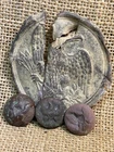 Dug Civil War Eagle Breastplate With Three Eagle Buttons From New Hope Church Ga