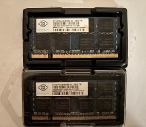 2x Nanya 1GB 2Rx8 PC2-5300S DDR2 Memory Ram NT1GT64U8HB0BN-3C 2 Gb Total