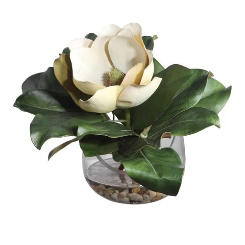 Celia - 13 inch Silk Magnolia Accent - 13 inches wide by 8.5 inches deep - Picture 8 of 10
