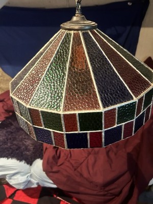 Vintage Tiffany-Style Stained Glass Hanging Pendant Lamp Ceiling Lamp