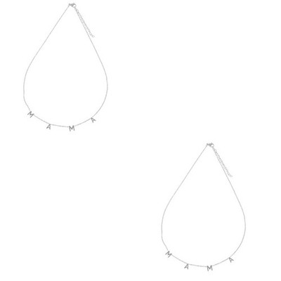 Set of 2 Mutter-anhänger-halskette Edelstahl Damen Muttertagesketten