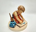 Vintage Goebel Hummel 309 With Loving Greetings Boy Painting Figurine 3.5"