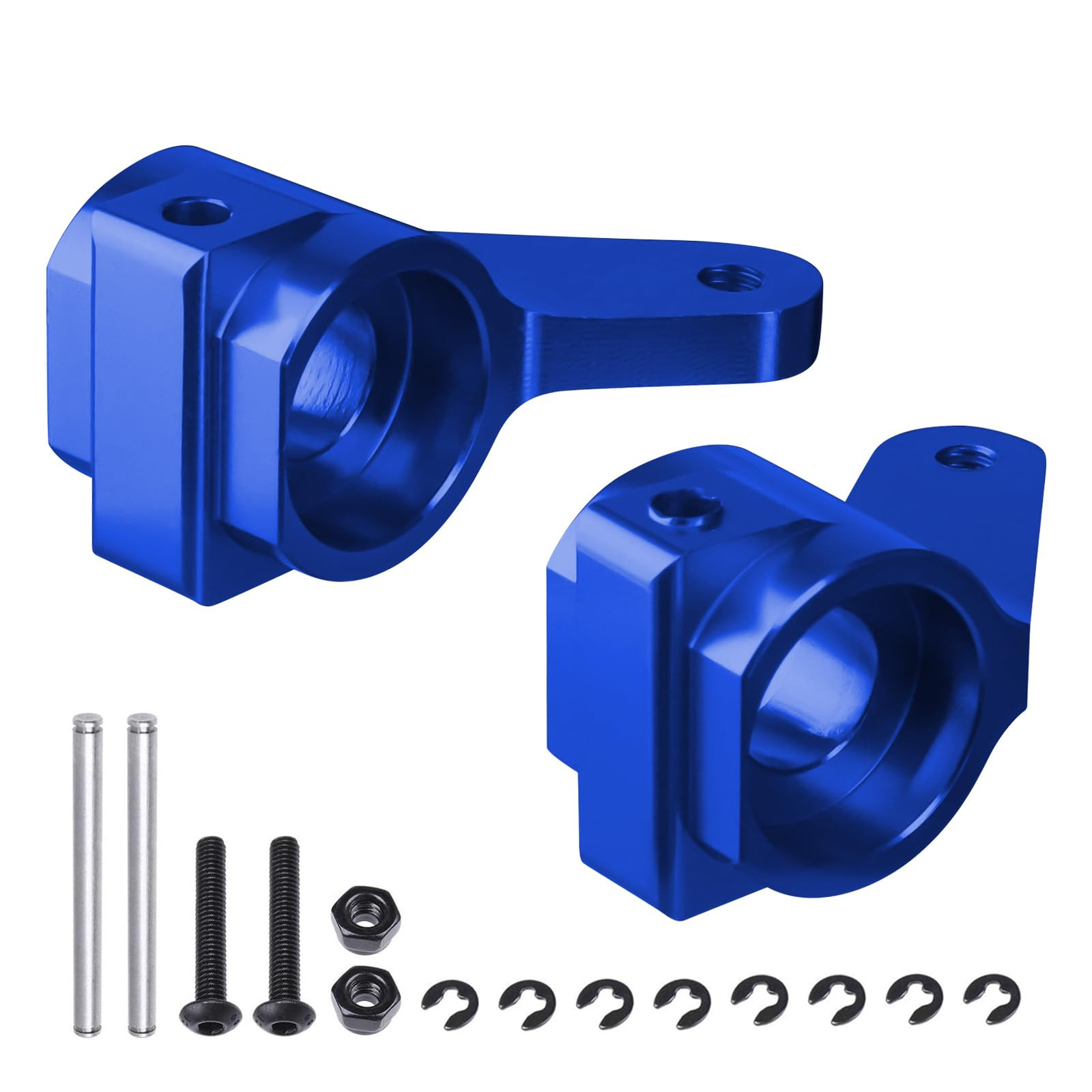 Aluminum Front Steering Blocks Upgrade Parts for 1/10 Traxxas Slash 2WD Rustl...