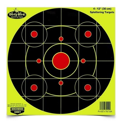 Birchwood Casey Dirty Bird 12'' Yellow Round Sight-In Target - 35912