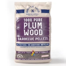 100% Pure Plum Wood BBQ Pellets from Makers of the Only Almond Wood Pellets