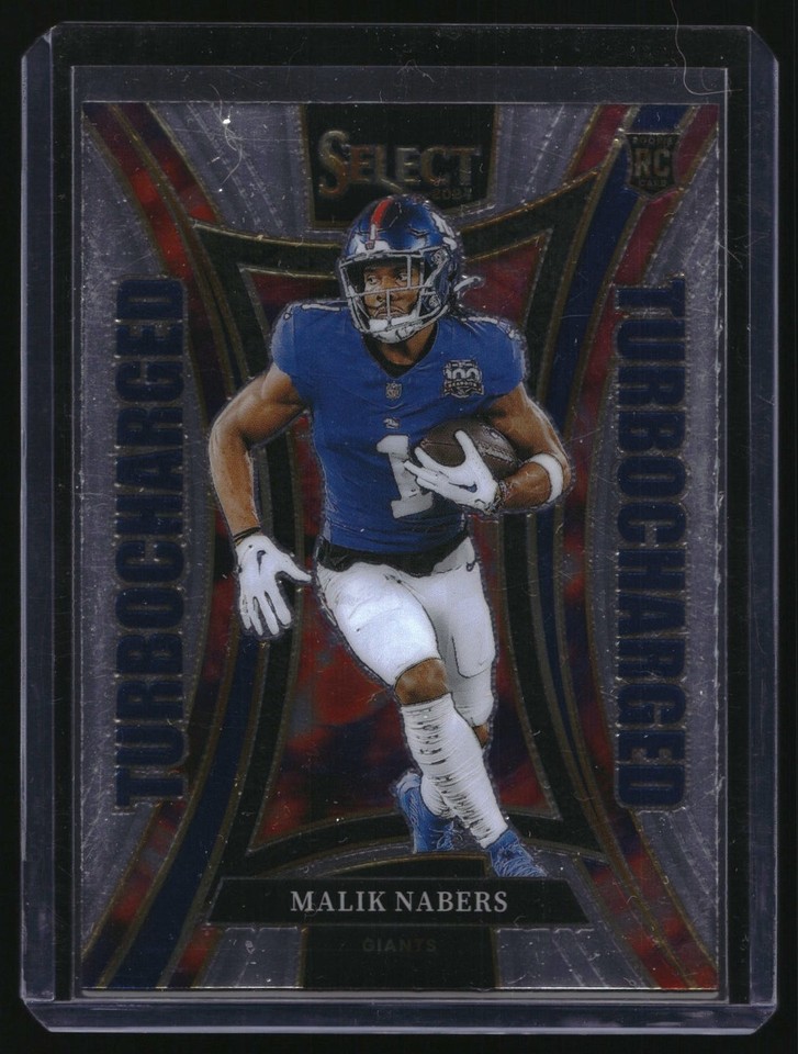 2024 Panini Select Malik Nabers #15 Turbocharged New York Giants