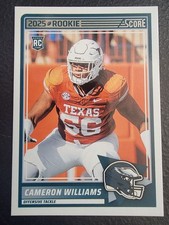 2025 Panini Score Cameron Williams #66 2025 Rookie Card RC. rookie card picture