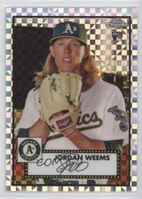 2021 Topps Chrome Platinum Anniversary X-Fractor Jordan Weems #139 2qw