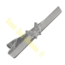 Air Force Hap Arnold Tie Clip, 2"L, Emblems 1/2"H x 1/2"W, No Shine Insignia
