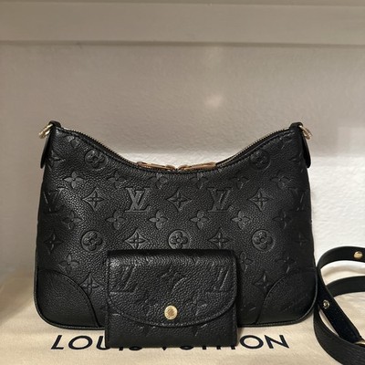 Louis Vuitton Black Empreinte Boulonge PM Noir M12930 Matching Rosalie Wallet 