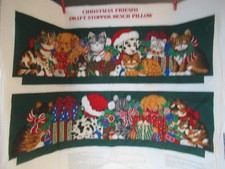 Cranston "CUSCINO DA BANCO/CUSCINO DA DISEGNO AMICI DI NATALE" PANNELLO TESSUTO ANIMALE