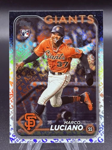 2024 Topps #232 Marco Luciano RC Rookie Logo Variation ASG Holo Foil SP Giants