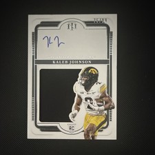 Panini National Treasures 2025 Kaleb Johnson RC Auto Patch #125 75/99 Iowa