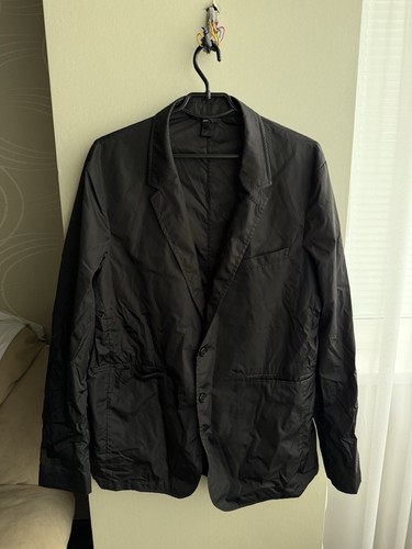 Burberry London Black Nylon Blazer Size EU 54 L/XL Lightweight Technical Jacket