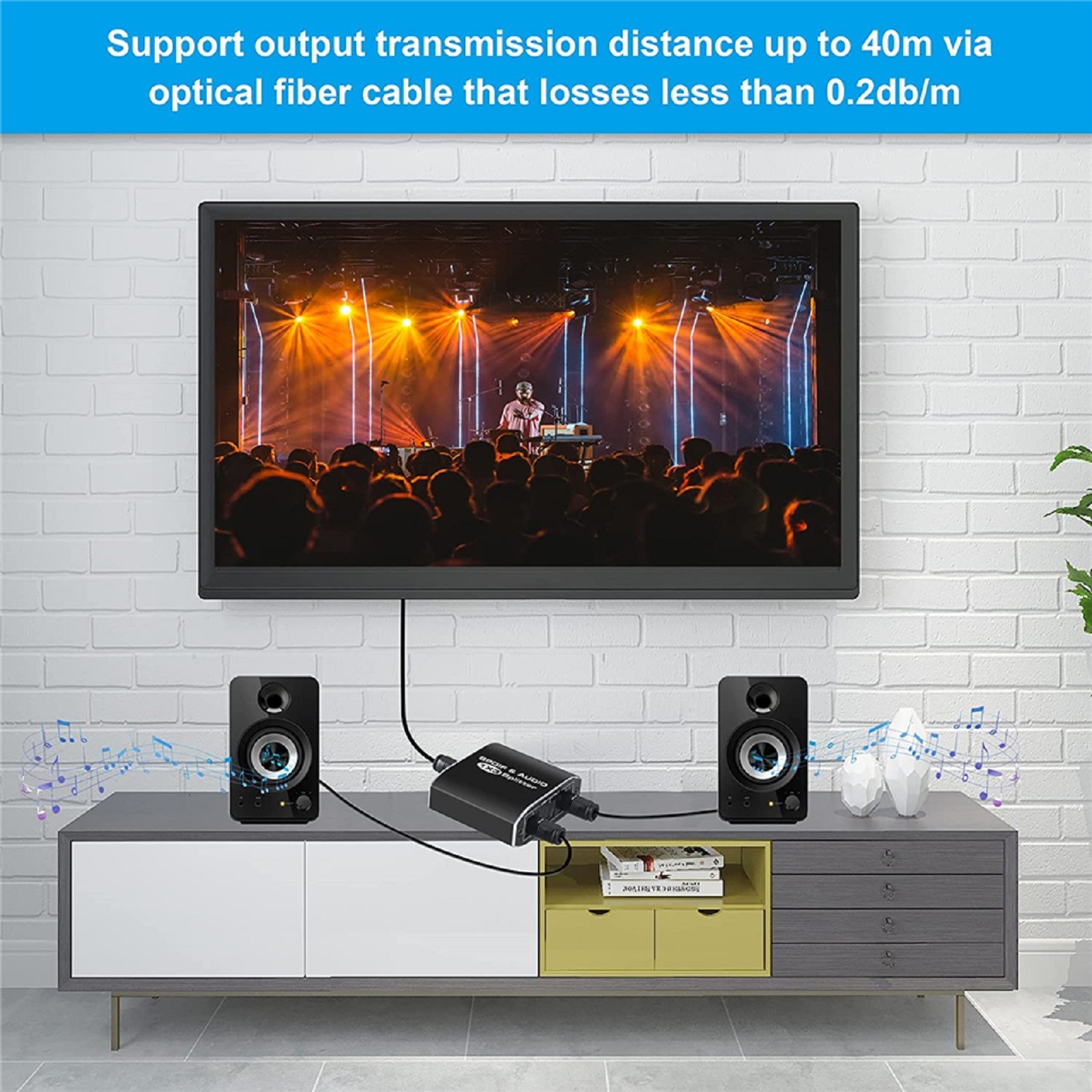 Optical Audio Digital SPDIF Toslink Splitter 1input 3 Output For 5.1 Speaker DVD