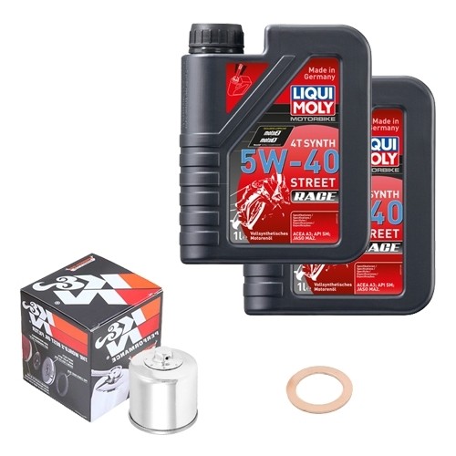 K&N ÖL Set Lm 5W-40 Race 2L FüR Kawasaki Kvf 360 C Prairie Hardwood Green Hd 08-image