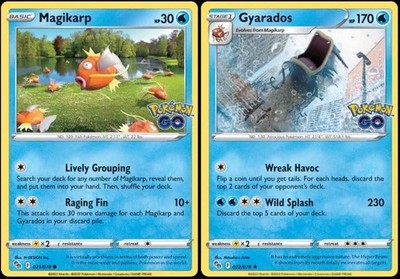 Magikarp - 021/078 + GYARADOS - 022/078 - Evolution Set - Pokemon GO - NM/M
