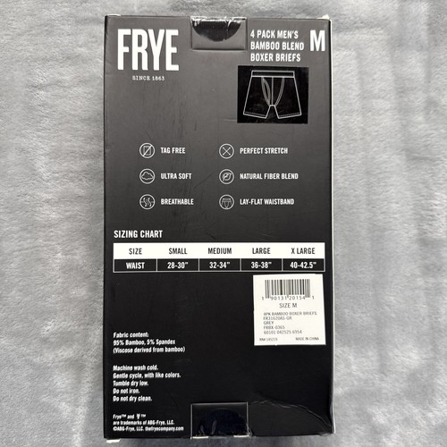 4er Pack FRYE Boxershorts Bambusmischung Premium Komfort Atmungsaktiv Größe M 32-34 - Bild 2 von 6