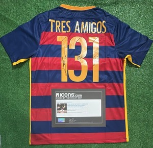 Maillot Enfant FC Barcelone Signé Leo Messi - Vert Nike Taille 10 Ans Avec COA