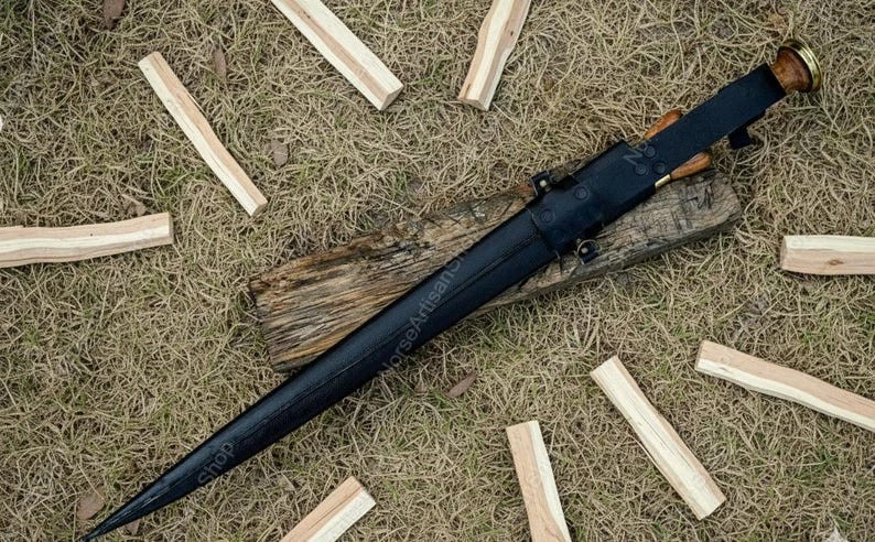 Handmade Scottish Dirk Sword 21" Forged Carbon Steel | Celtic Rosewood Handle - Image 4 of 4