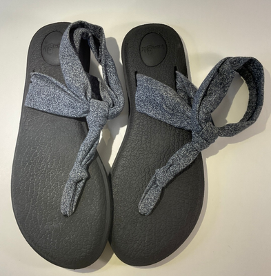 Sanuk Blue Ankle Strap Yoga Mat Sling Sandals womens sz 7 | eBay display picture 3