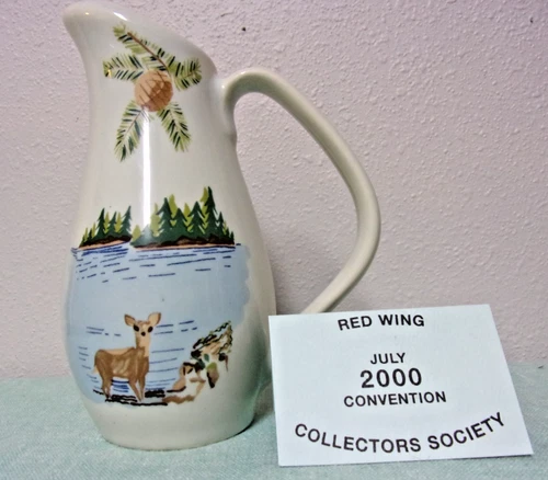 RED WING 2000 COLLECTORS SOCIETY MINI HAMMS COMMEMORATIVE PITCHER WITH Card