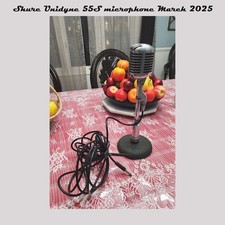 Shure Unidyne 55S Microphone with original desk stand, Original 25ft cable. 1959