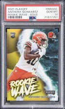 2021 PANINI PLAYOFF RC WAVE GOLD #RWASC ANTHONY SCHWARTZ 1/10 PSA 10