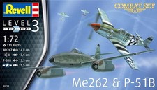 Modellbausatz Flugzeug fighter SET Me 262 & P-51B  Revell 03711 1:72 No Tamiya
