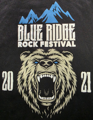BLUE RIDGE ROCK FESTIVAL 2021 T SHIRT BIG MENS 4XL BLACK DOUBLE SIDED BEAR BANDS
