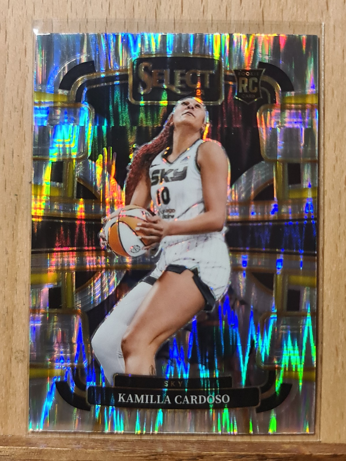 Kamilla Cardoso #33 2024 Select WNBA Rookie Silver Flash Prizm Sky W0153A