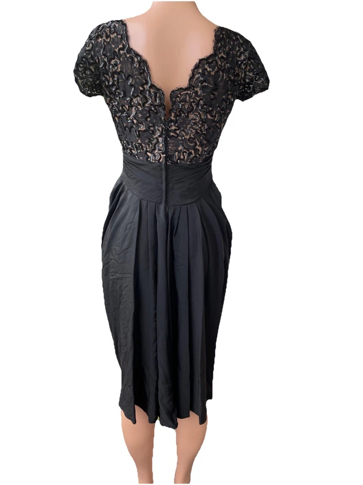 Emma Domb Black cocktail party Dress 1950s/1960s Bombshell Marlyn Monroe wiggle - Image 3 of 4