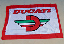 vtg older DUCATI MOTORCYCLE 3'X5' FLAG/BANNER Italian Motorcycle